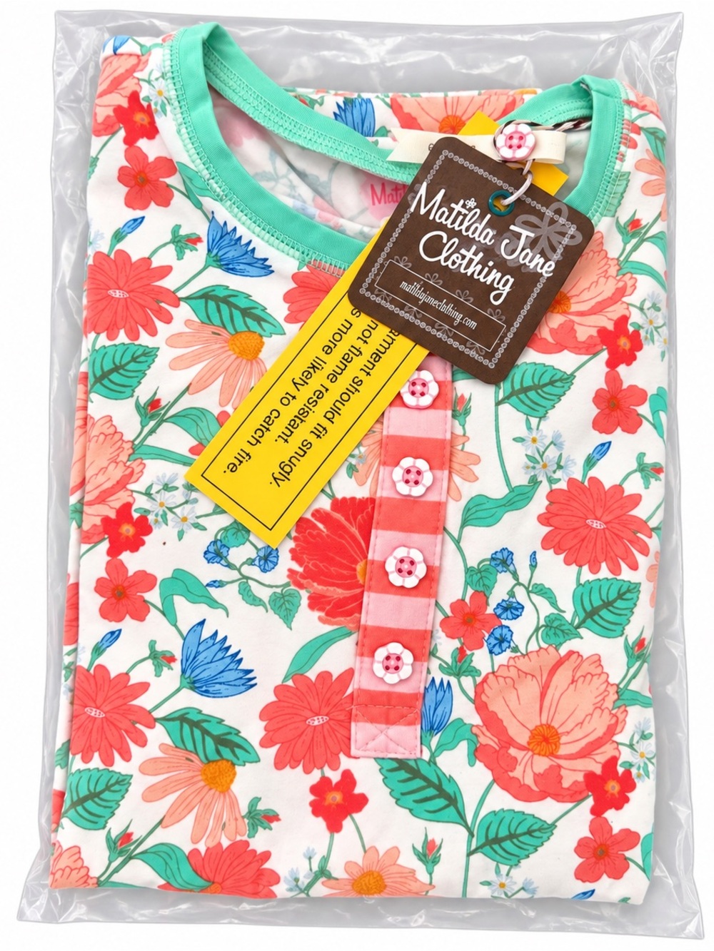 NWT Matilda Jane Floral Pajama Set Girls Size 10